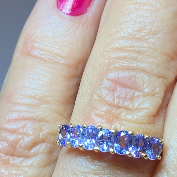 Clyde Duneier Tanzanite 14K Yellow Gold Band Ring - Picture 10 of 12